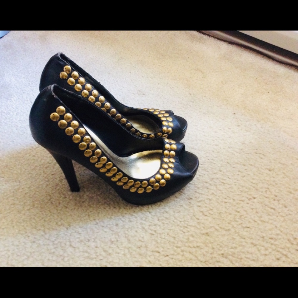 Black Studded Heels